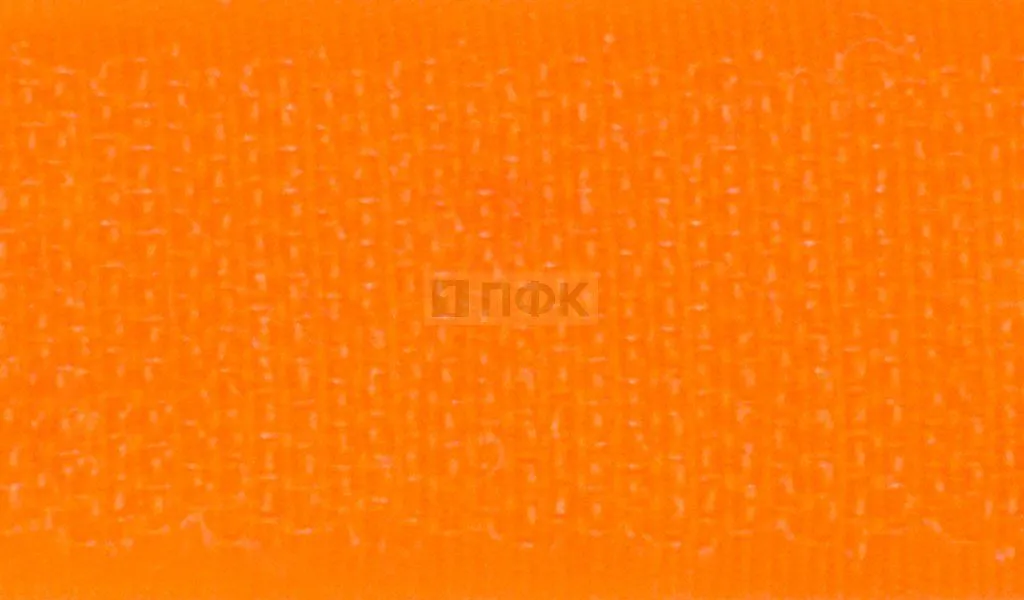 Лента контактная пришивная (липучка/велькро) 25мм цв 140 неон-оранж (рул 25м/кор 500м)