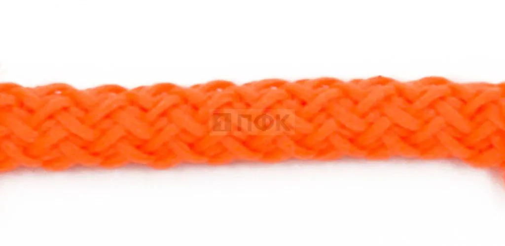 Шнур для одежды 5мм б/н (Арт.50) цв оранжевый люм №258 (уп 200м/1000м)