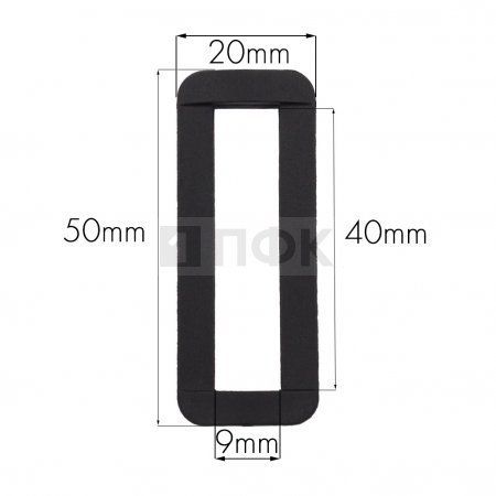 Пряжка-рамка Р-40(ОЩ-40) ПА 40мм цв черный (уп 1000шт/10000шт)