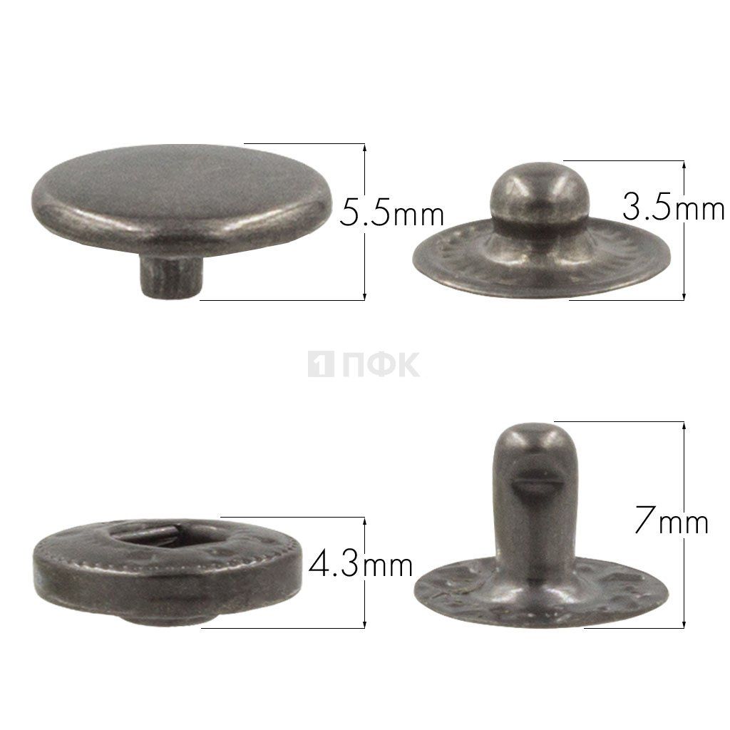 Кнопка для одежды 12,5мм Альфа нерж цв никель тем (уп 1440шт) NEW STAR — ПФКР Кнопка для одежды 12,5мм Альфа нерж цв никель тем (уп 1440шт) NEW STAR