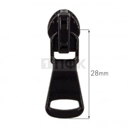 Бегунок для спиральной (витой) молнии тип 7 автомат арт.C8 цв черный лакир. (уп 500шт/5000шт) Бегунок для спиральной (витой) молнии тип 7 автомат арт.C8 цв черный лакир. (уп 500шт/5000шт)