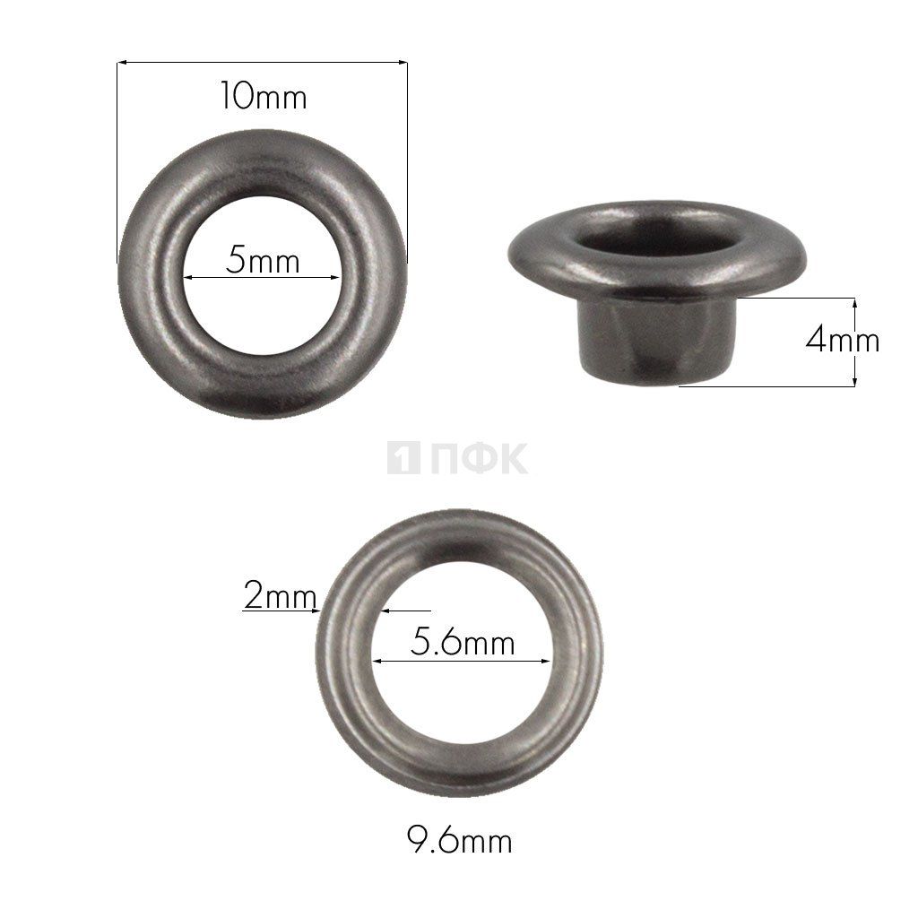 Люверсы №3 5мм латунь цв никель тем (уп 5000шт) — ПФКР Люверсы №3 5мм латунь цв никель тем (уп 5000шт)