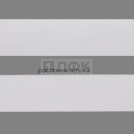 Резинка тканая 35мм 24 гр/м цв белый (уп 40м/360м) Резинка тканая 35мм 24 гр/м цв белый (уп 40м/360м)