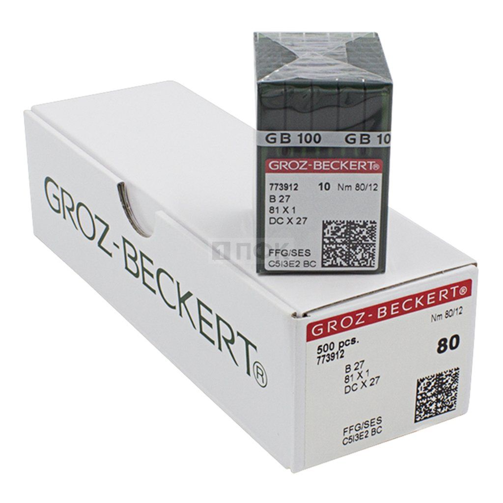 Иглы Groz Beckert DCx27 80/12 (уп 100шт)