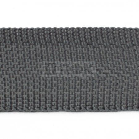 Стропа текстильная (лента ременная) 25мм 17,5 гр/м цв 610 серый тем (рул 50м/уп 3000м)