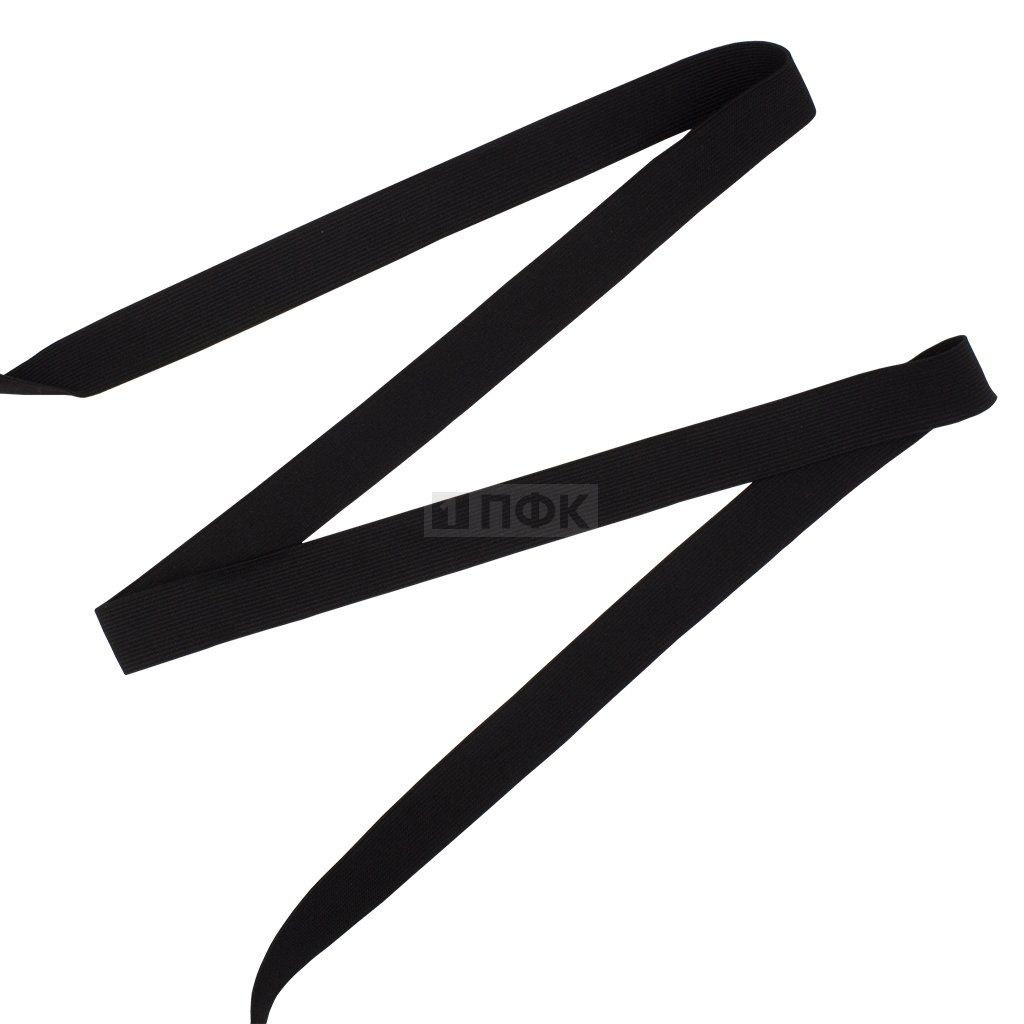 Резинка тканая 25мм 15,24 гр/м цв черный (уп 40м/480м) РБ — ПФКР Резинка тканая 25мм 15,24 гр/м цв черный (уп 40м/480м) РБ