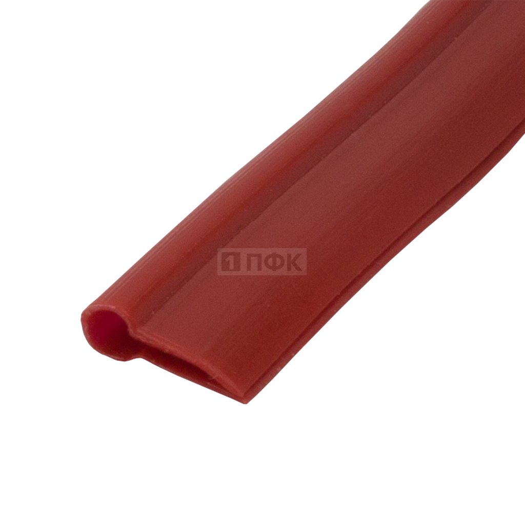 Пластиковый кант Кедер раздвоенный первичное сырье 4мм/7мм цв красный (уп 250м/1000м)
