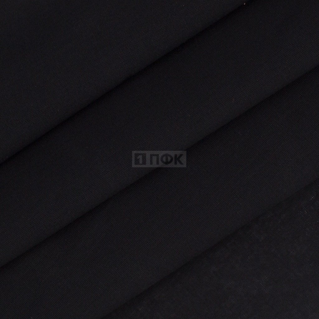 Ткань Бязь 142гр/м2 (ГОСТ) 100%ХБ цв черный (рул 100м)