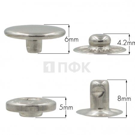 Кнопка для одежды 15мм Альфа сталь цв никель (уп 720шт) STORM Кнопка для одежды 15мм Альфа сталь цв никель (уп 720шт) STORM