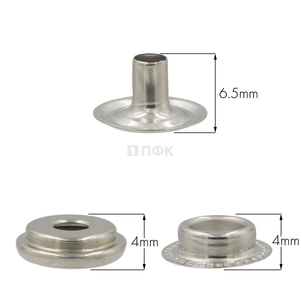 3 Части кнопки для одежды 15мм №61 нерж цв никель (уп 720шт) NEW STAR — ПФКР 3 Части кнопки для одежды 15мм №61 нерж цв никель (уп 720шт) NEW STAR