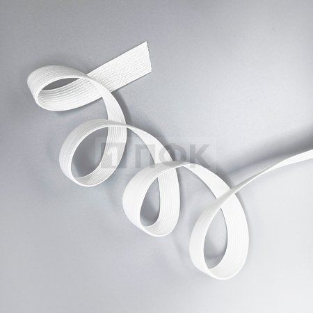 Резинка вязанная 15мм 6 гр/м цв белый (рул 40м/уп 400м) Резинка вязанная 15мм 6 гр/м цв белый (рул 40м/уп 400м)