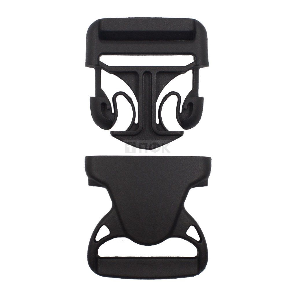 Фастекс НФ-40 (защелка-трезубец) ПП 40мм цв черный (уп 1000шт) — ПФКР Фастекс НФ-40 (защелка-трезубец) ПП 40мм цв черный (уп 1000шт)