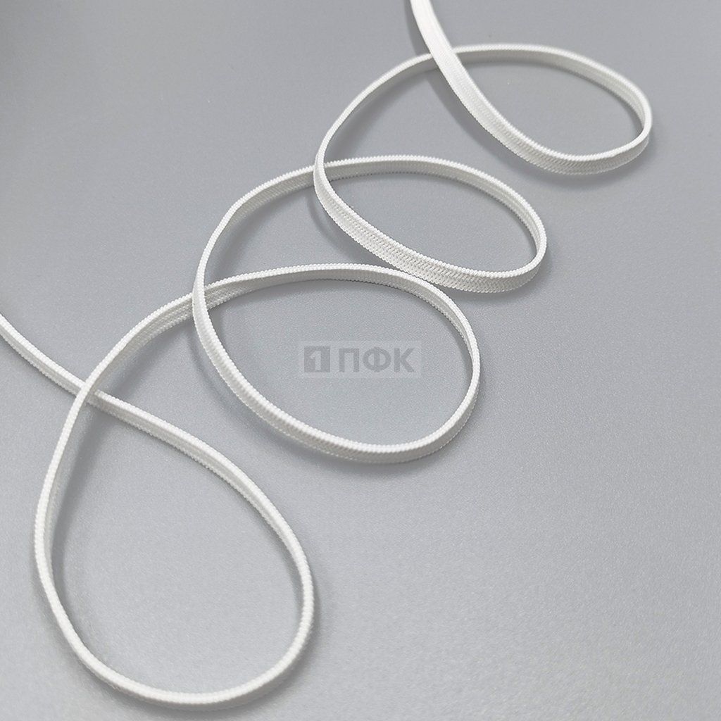 Резинка вязанная 04мм цв белый (уп 300м/5400м) бобина