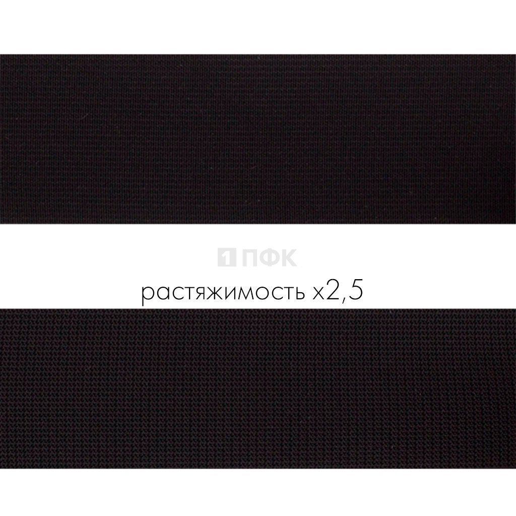 Резинка тканая 40мм 25.6 гр/м цв черный (уп 40м/320м)