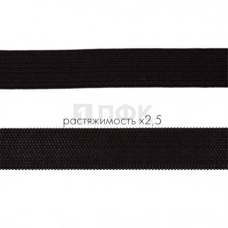 Резинка вязанная 15мм 4.99 гр/м цв черный (рул 40м/уп 800м)