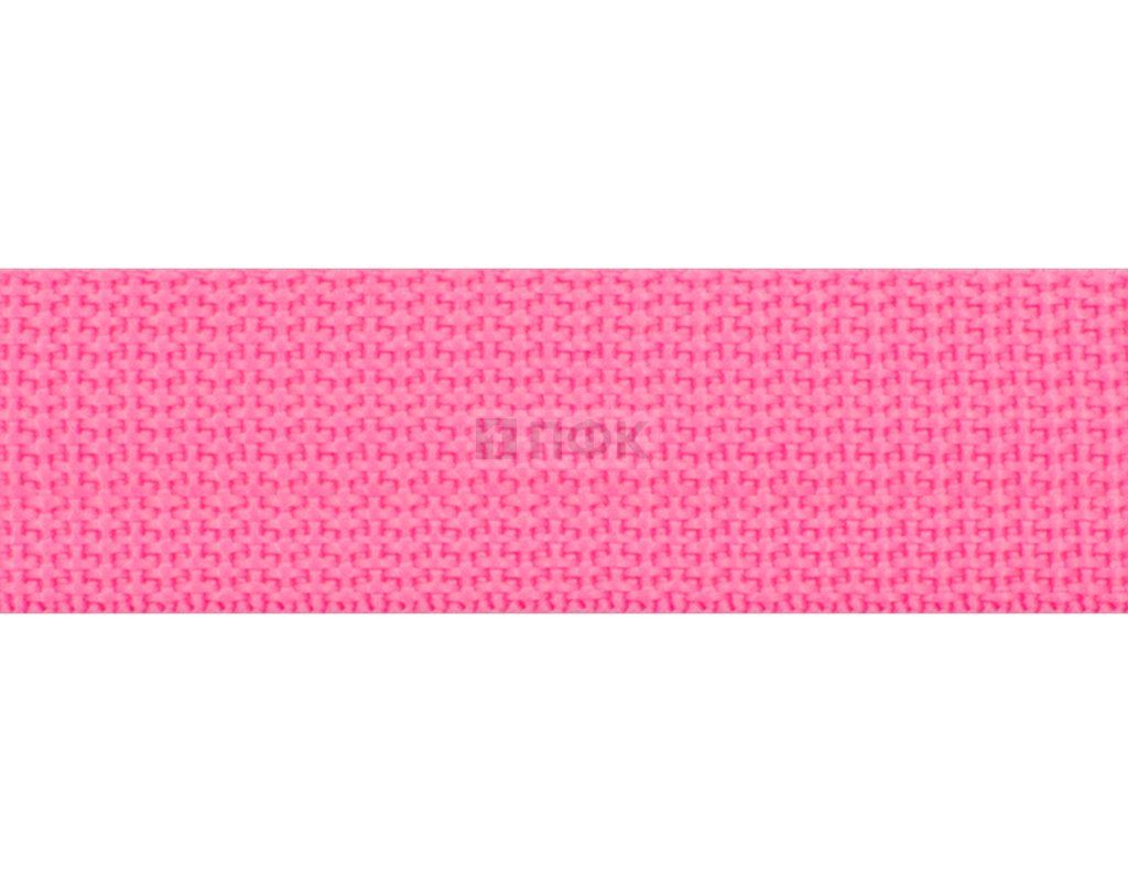 Стропа текстильная (лента ременная) 25мм 13 гр/м цв 39 розовый ярк (рул 91,44м/уп 2500м)