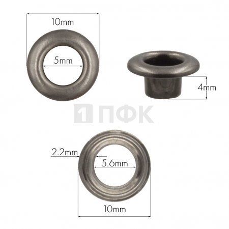 Люверсы №3 5мм сталь цв никель тем (уп 5000шт) Люверсы №3 5мм сталь цв никель тем (уп 5000шт)