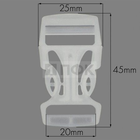 Фастекс Ф-20/3 (защелка-трезубец) ПП 20мм цв прозрачный (уп 1000шт) Фастекс Ф-20/3 (защелка-трезубец) ПП 20мм цв прозрачный (уп 1000шт)