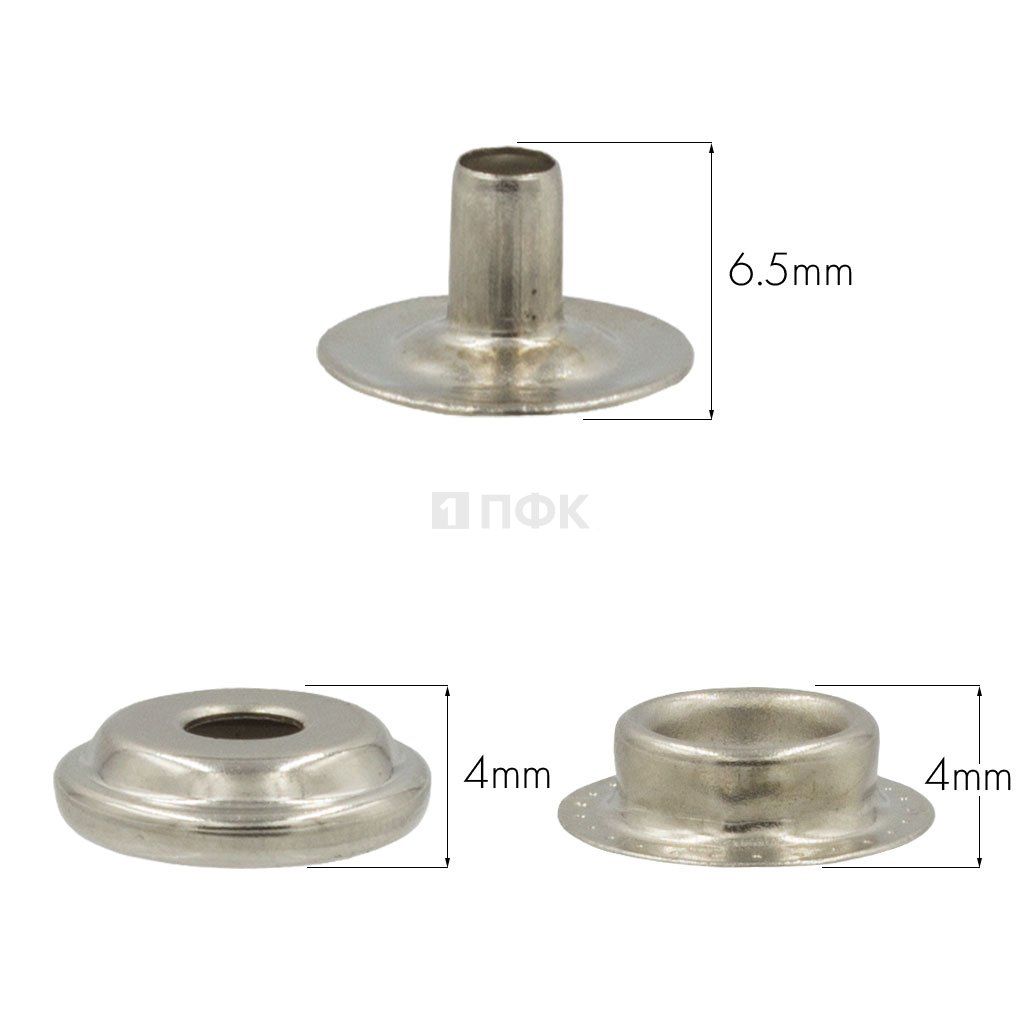 3 Части кнопки для одежды 15мм №61 латунь цв никель (уп 720шт) STRONG — ПФКР 3 Части кнопки для одежды 15мм №61 латунь цв никель (уп 720шт) STRONG