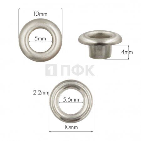 Люверсы №3 5мм сталь цв никель (уп 5000шт) Люверсы №3 5мм сталь цв никель (уп 5000шт)