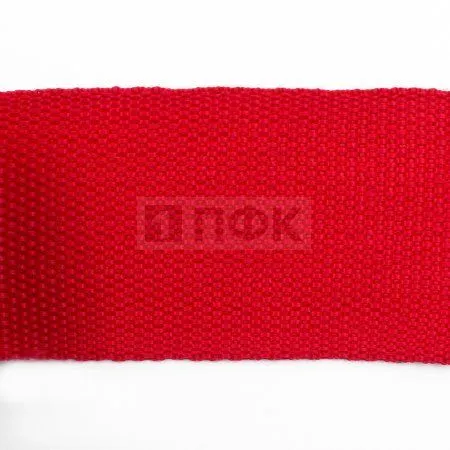 Стропа текстильная (лента ременная) 18мм 5 гр/м цв 200 красный (рул 50м/уп 3000м)