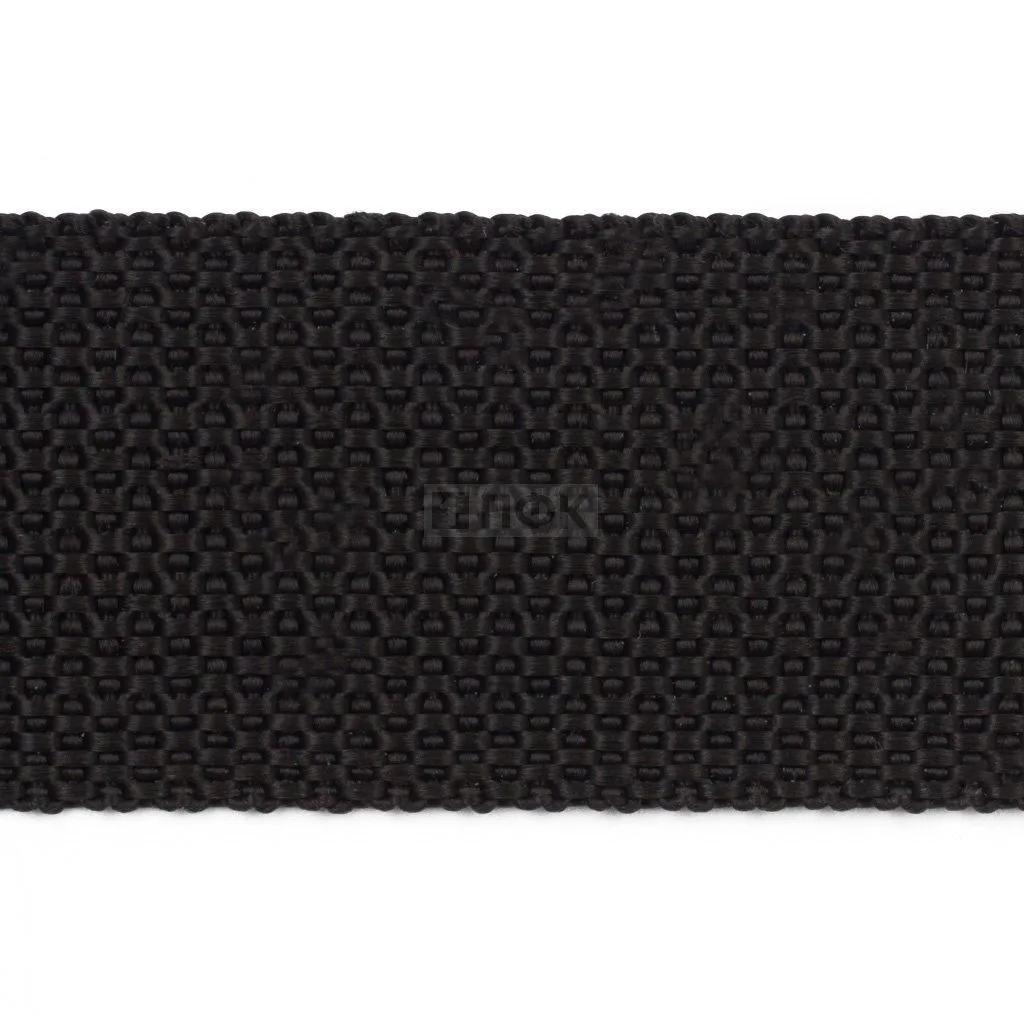 Стропа текстильная (лента ременная) 30мм 12 гр/м цв 60 черный (рул 50м/уп 3000м)