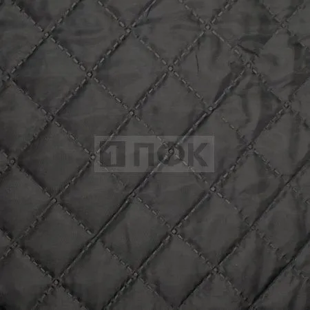 Ткань термостёжка (подкладка 190 Т, 53 г/м2 +синтепон 100 г/м2) ромб 35*35 цв черный (рул 50 м)