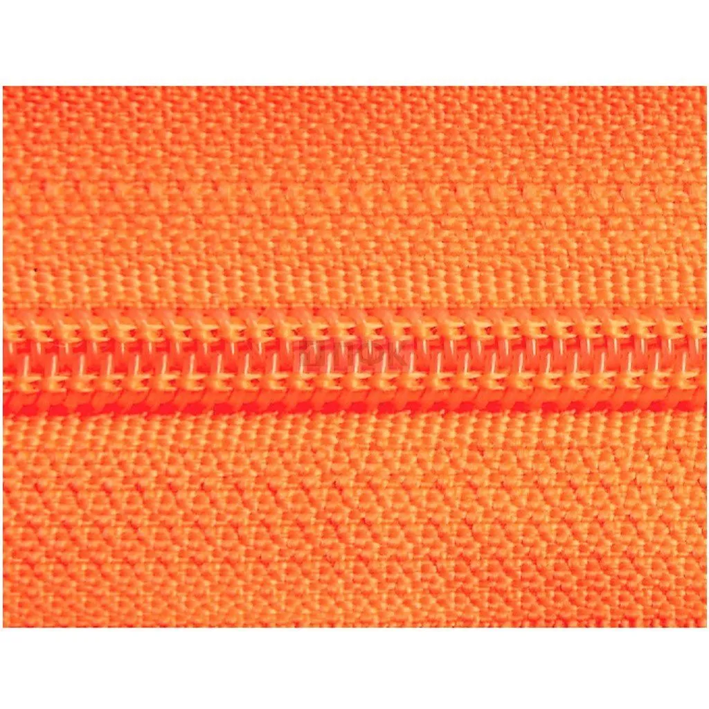 Молния спиральная (витая) тип 5 55см разъем цв неон - оранж (уп 100шт)