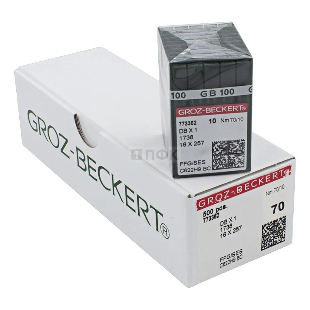 Иглы Groz Beckert DBx1 70/10 (уп 100шт)