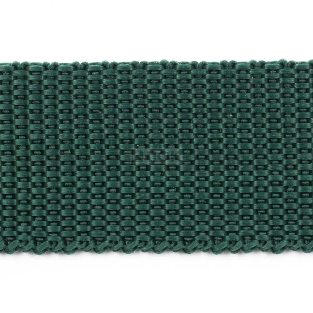 Стропа текстильная (лента ременная) 15мм 8 гр/м цв 310 зеленый тем (рул 50м/уп 3000м)