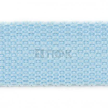 Стропа текстильная (лента ременная) 18мм 5 гр/м цв 430 голубой (рул 50м/уп 3000м)