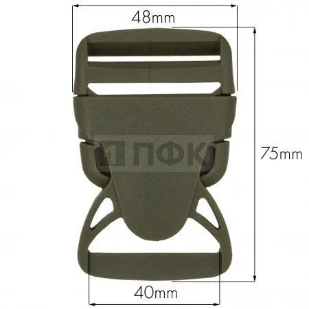 Фастекс (защелка-трезубец) ПП 40мм цв хаки арт 1001 (уп 100шт/2000шт) ПФК