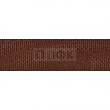 Лента репсовая (тесьма вешалочная) 20мм цв коричневый (уп 50м/1000м)