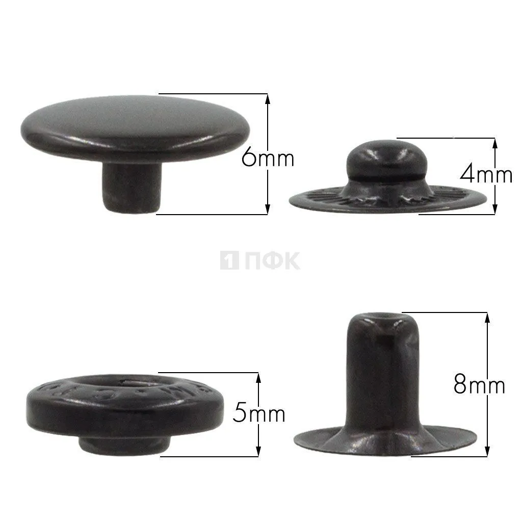 Кнопка для одежды 15мм Альфа сталь цв оксид (уп 720шт) STORM