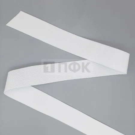 Резинка тканая 30мм цв белый (уп 25м/350м)