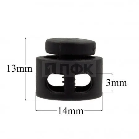 Фиксатор для шнура 27001-СМ ПА цв черный (уп 1000шт) Фиксатор для шнура 27001-СМ ПА цв черный (уп 1000шт)