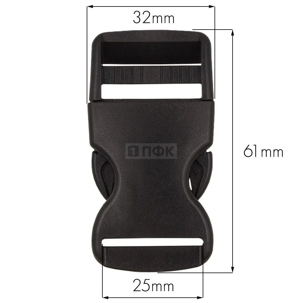 Фастекс (защелка-трезубец) АЦЕТАЛЬ 25мм цв черный (уп 100шт/1000шт) В3-185 — ПФКР Фастекс (защелка-трезубец) АЦЕТАЛЬ 25мм цв черный (уп 100шт/1000шт) В3-185