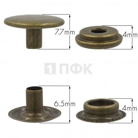 Кнопка для одежды 15мм №61 нерж цв антик (уп 720шт) NEW STAR