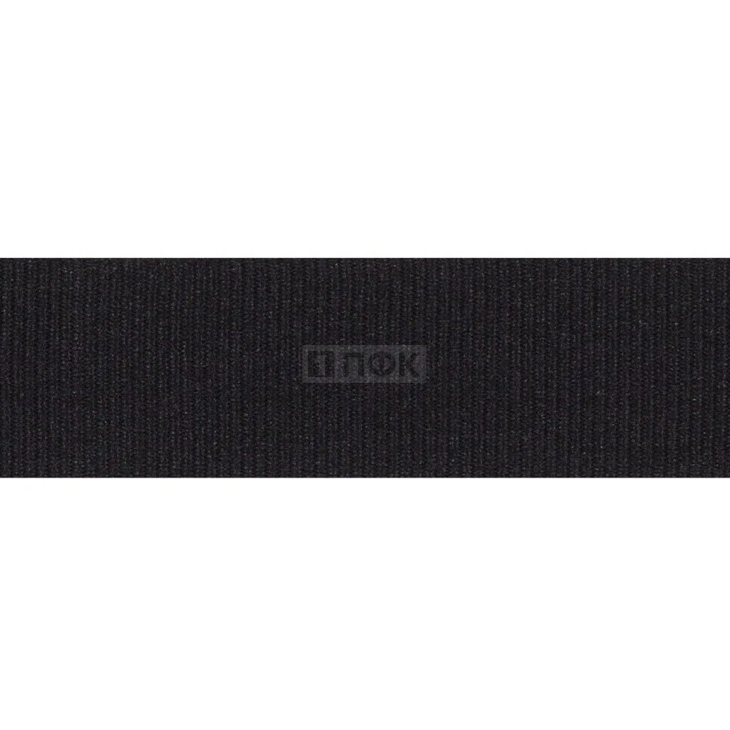 Лента репсовая (тесьма вешалочная) 20мм цв 322 черный (уп 50м/1500м)