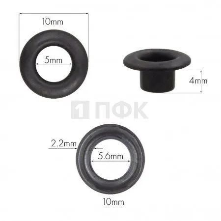 Люверсы №3 5мм нерж цв оксид (уп 5000шт) Люверсы №3 5мм нерж цв оксид (уп 5000шт)