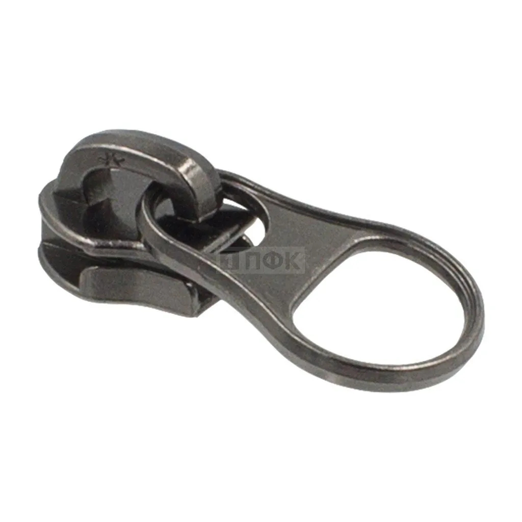 Бегунок для спиральной (витой) молнии тип 5 галант цв никель тем (уп 1000шт/5000шт) РЕВЕРС GRIB