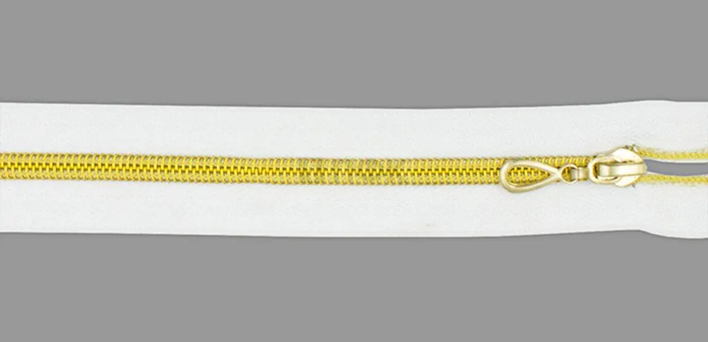 Молния спиральная (витая) тип 7 40см разъем цв 101 зв золото (уп 100шт)