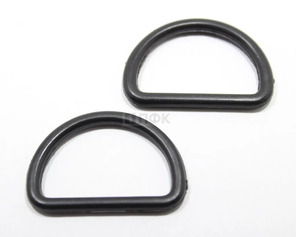 Полукольцо пластик 20мм цв чёрный (уп 100шт/10000шт) — ПФКР Полукольцо пластик 20мм цв чёрный (уп 100шт/10000шт)