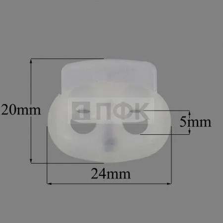 Фиксатор для шнура 101-Б ПП цв прозрачный (уп 1000шт) Фиксатор для шнура 101-Б ПП цв прозрачный (уп 1000шт)