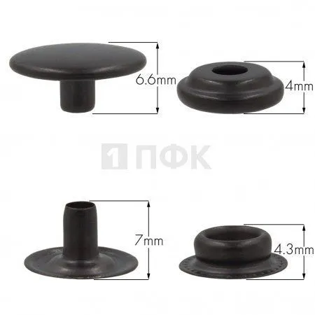 Кнопка для одежды 15мм №61 сталь цв оксид (уп 720шт) NEW STAR