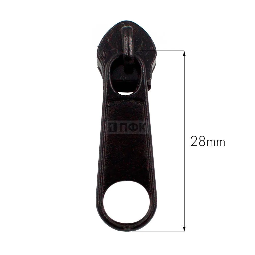 Бегунок для спиральной (витой) молнии тип 5 галант цв 322 черный (уп 2000шт/10000шт)2,3гр УЛУЧШЕННЫЙ