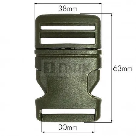Фастекс (защелка-трезубец) арт.8921 ПП 30мм цв оливковый (уп 3900шт)