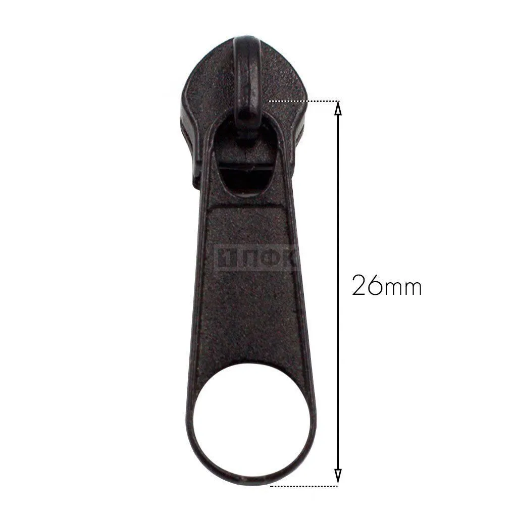 Бегунок для спиральной (витой) молнии тип 5 галант цв 322 черный (уп 2000шт/10000шт)2,3гр УЛУЧШЕННЫЙ