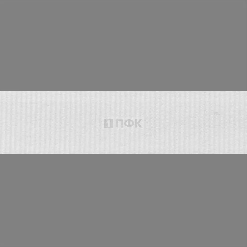 Лента репсовая (тесьма вешалочная) 20мм цв белый (уп 50м/1000м)