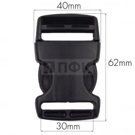 Фастекс Ф-30/1 (защелка-трезубец) ПП 30мм цв черный (уп 1000шт) Фастекс Ф-30/1 (защелка-трезубец) ПП 30мм цв черный (уп 1000шт)